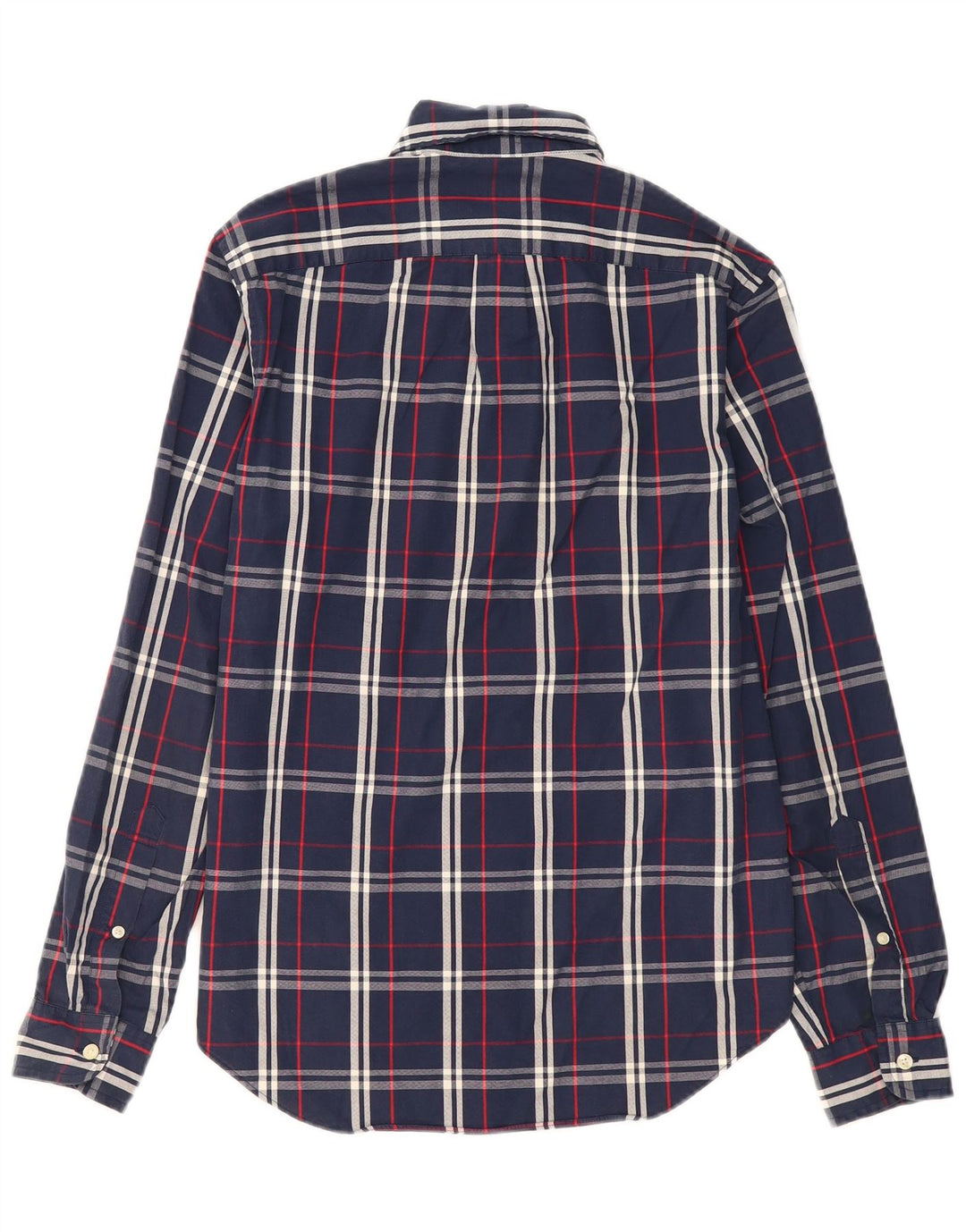 J. Crew Mens Checked  Shirt XS Navy Blue Check Cotton