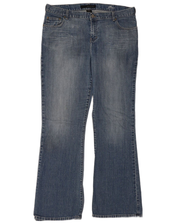 CALVIN KLEIN Womens Flared Jeans US 16 XL W36 L32 Blue Cotton