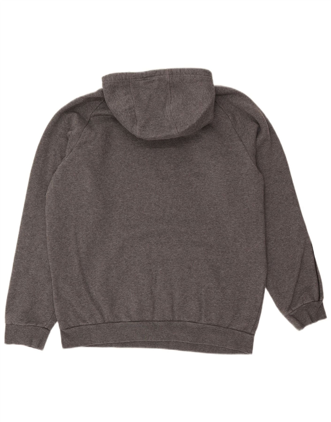 ADIDAS Mens Hoodie Jumper Large Grey Cotton