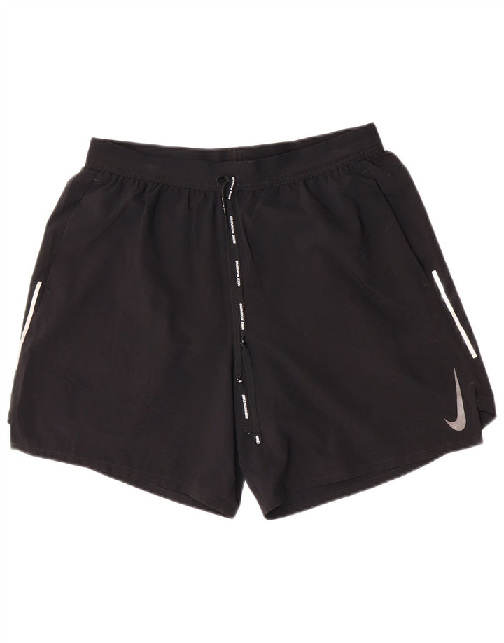 Nike Womens Dri Fit Sport Shorts Large Black Polyester