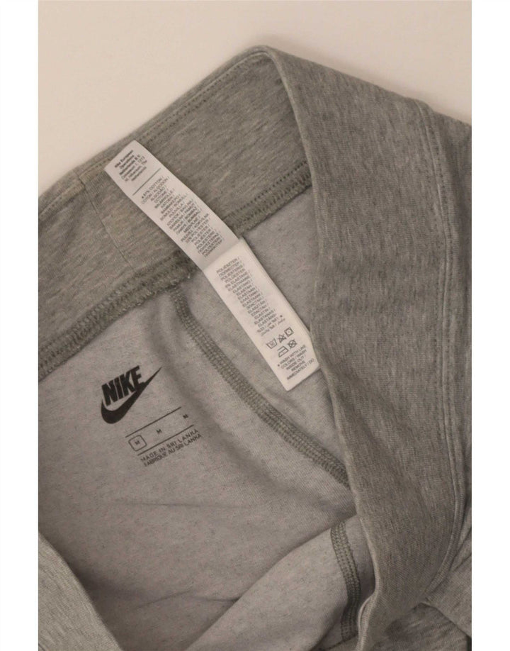 Nike Womens Sport Shorts UK 12 Medium Grey Cotton