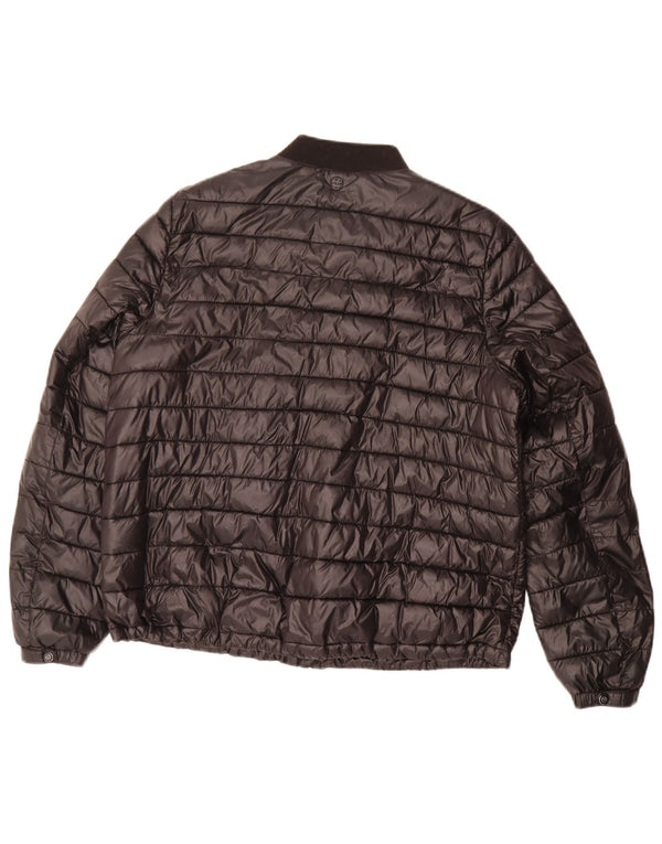 Massimo Dutti Womens Padded Jacket UK 16 Large Black Polyester