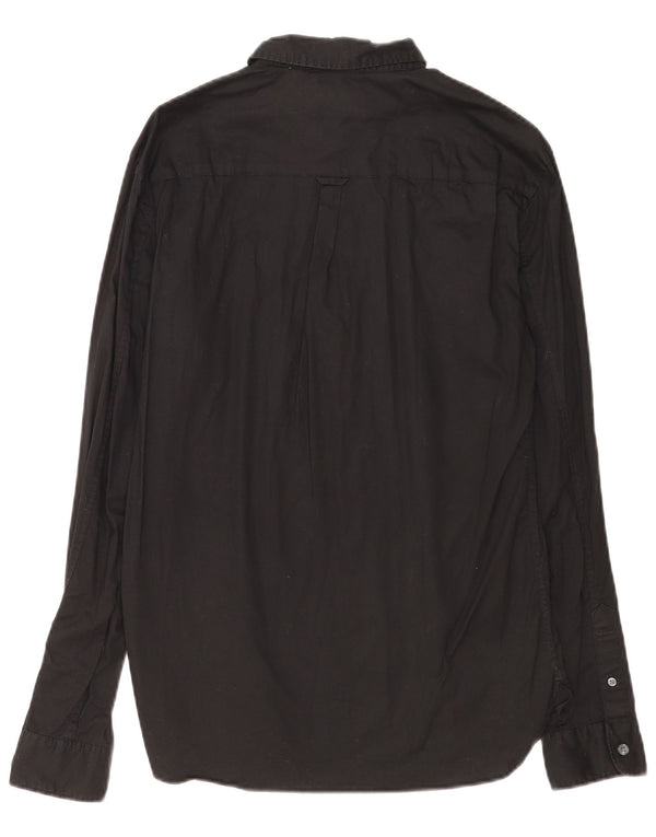 All Saints Mens Shirt Small Black Cotton