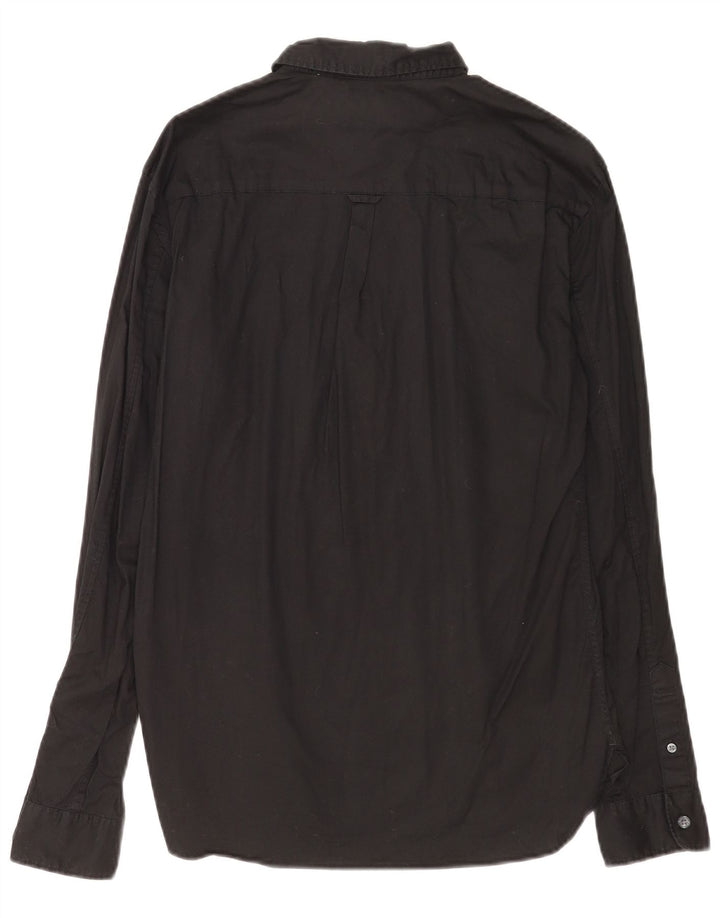 All Saints Mens Shirt Small Black Cotton