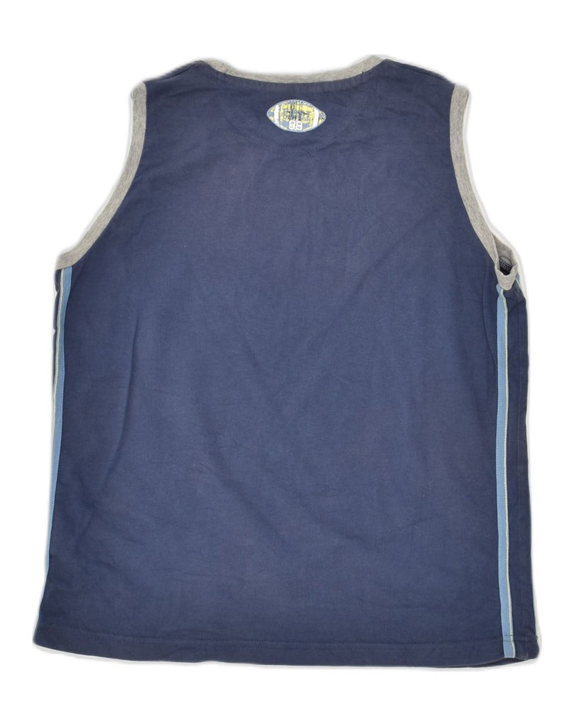 CHAMPION Boys Graphic Vest Top 11-12 Years Large Navy Blue Cotton | Vintage Champion | Thrift | Second-Hand Champion | Used Clothing | Messina Hembry 