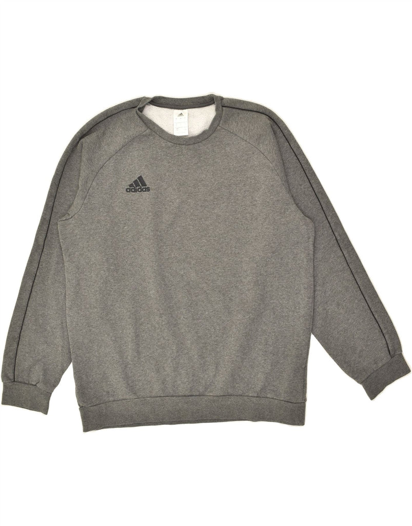 ADIDAS Mens Sweatshirt Jumper Large Grey Cotton | Vintage Adidas | Thrift | Second-Hand Adidas | Used Clothing | Messina Hembry 