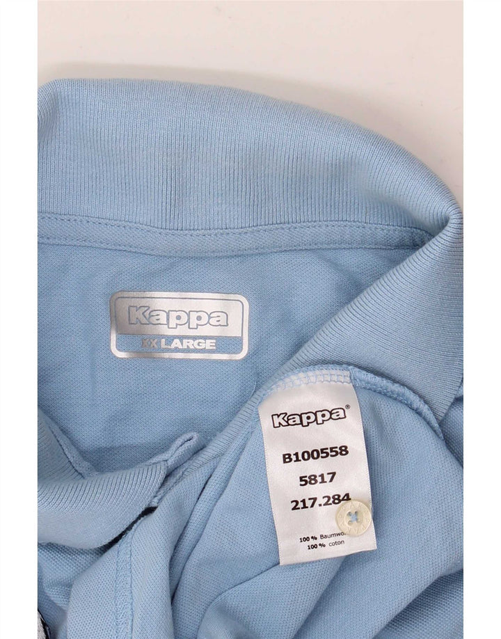 Kappa Mens Polo Shirt 2XL Blue Cotton