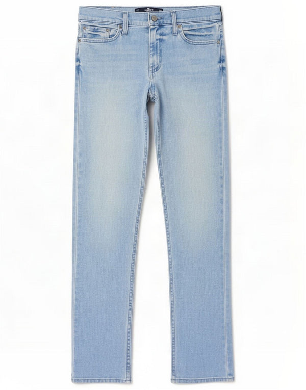 Hollister Womens Slim Fit Straight Jeans W29 L32 Blue Cotton