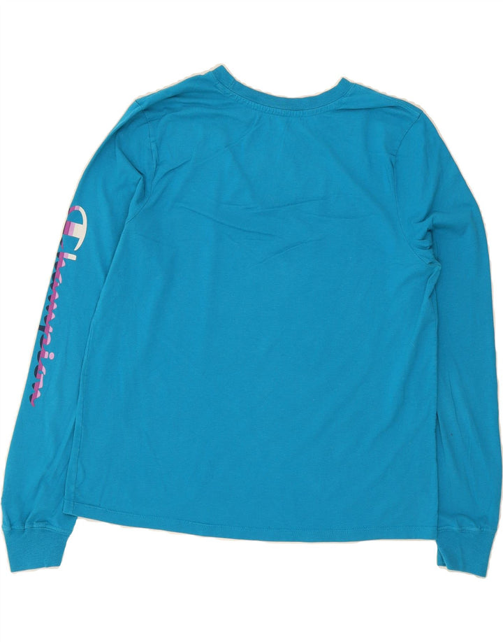 CHAMPION Womens Top Long Sleeve UK 16 Large Blue Cotton Vintage Champion and Second-Hand Champion from Messina Hembry 