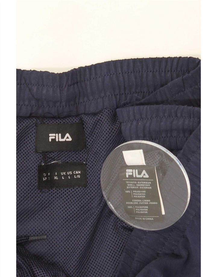 Fila Mens Sport Shorts Large Navy Blue Colourblock Polyester