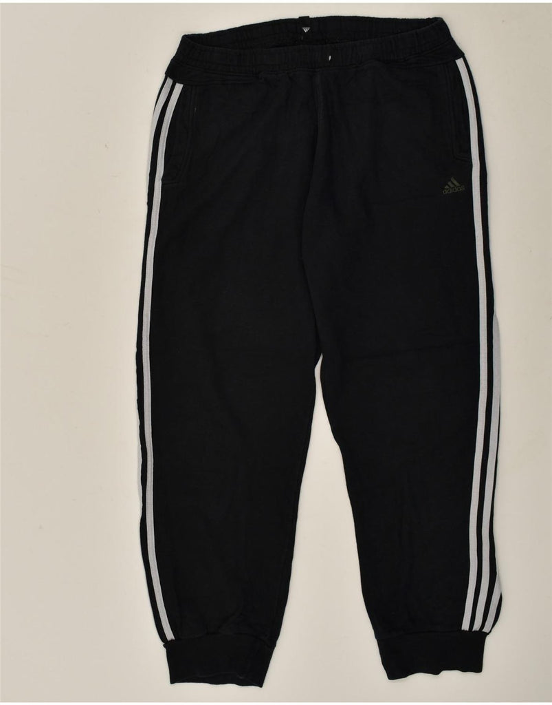 ADIDAS Mens Tracksuit Trousers Joggers UK 42/44 Large Black Cotton | Vintage Adidas | Thrift | Second-Hand Adidas | Used Clothing | Messina Hembry 