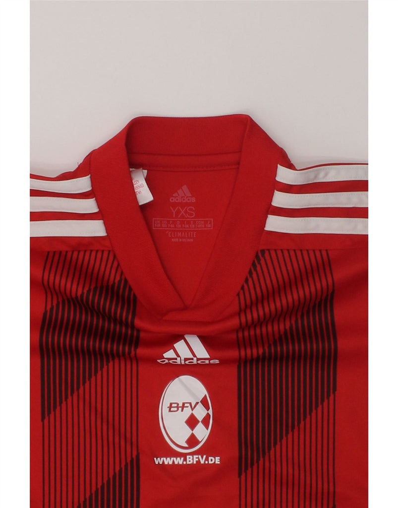 ADIDAS Boys Climalite Graphic T-Shirt Top 7-8 Years XS  Red Polyester | Vintage Adidas | Thrift | Second-Hand Adidas | Used Clothing | Messina Hembry 