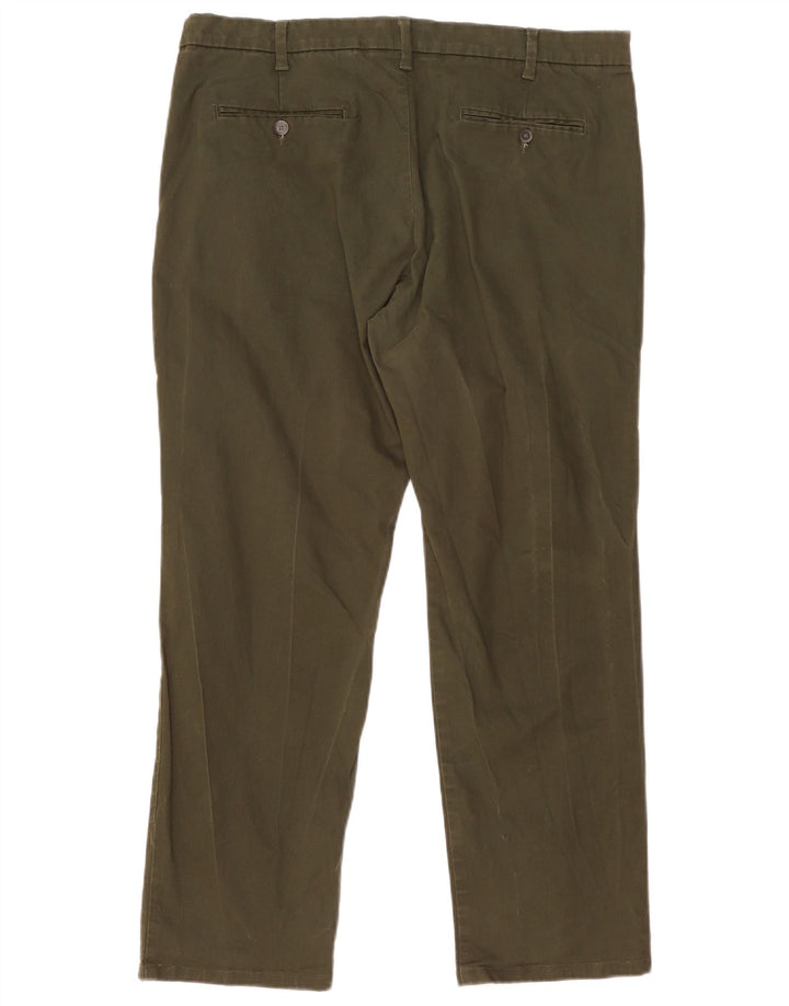 Marks & Spencer Mens Straight Regular Fit Chino Trousers W38 L29 Khaki