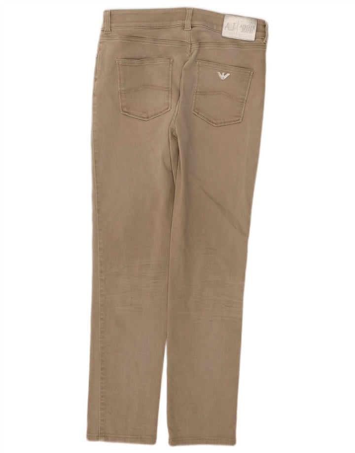 Armani Womens Slim Jeans W30 L28 Beige Cotton