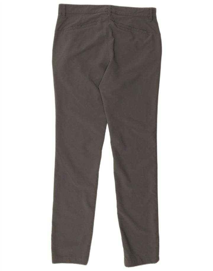 Adidas Mens Skinny Chino Trousers W32 L34 Grey Polyester