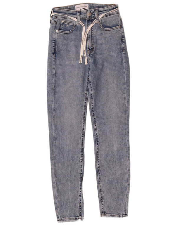 Calvin Klein Womens Skinny Jeans W26 L27 Blue Cotton