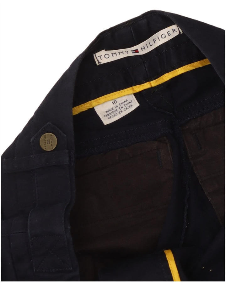 Tommy Hilfiger Womens Cropped Trousers US 10 Large W32 L25 Navy Blue