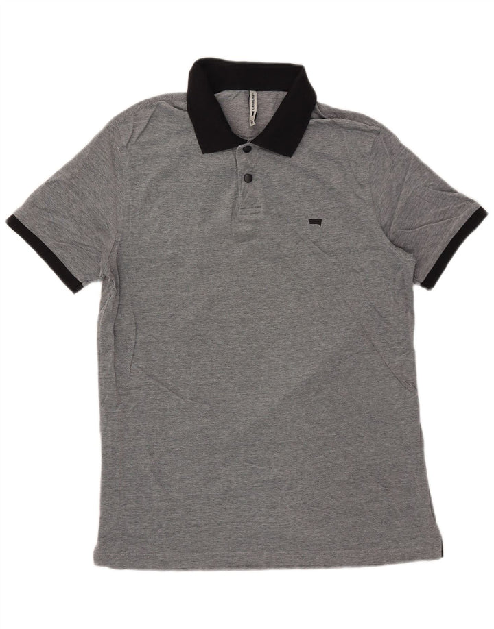 CARRERA Mens Rugby Polo Shirt Medium Grey Cotton