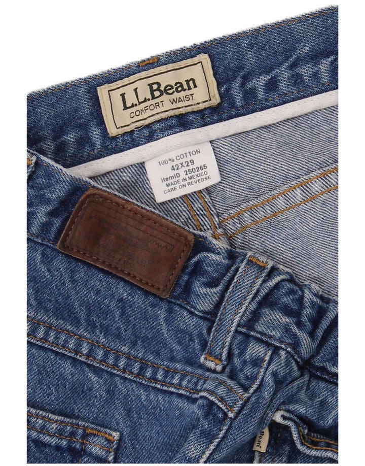 L.L.BEAN Mens Straight Jeans W42 L29 Blue Cotton