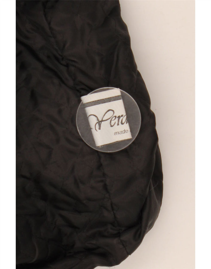 Vintage Mens Leather Jacket IT 52 XL Black Leather