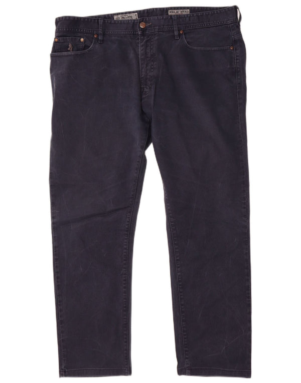 Marlboro Classics Mens Regular Tapered Jeans W38 L30 Navy Blue Cotton