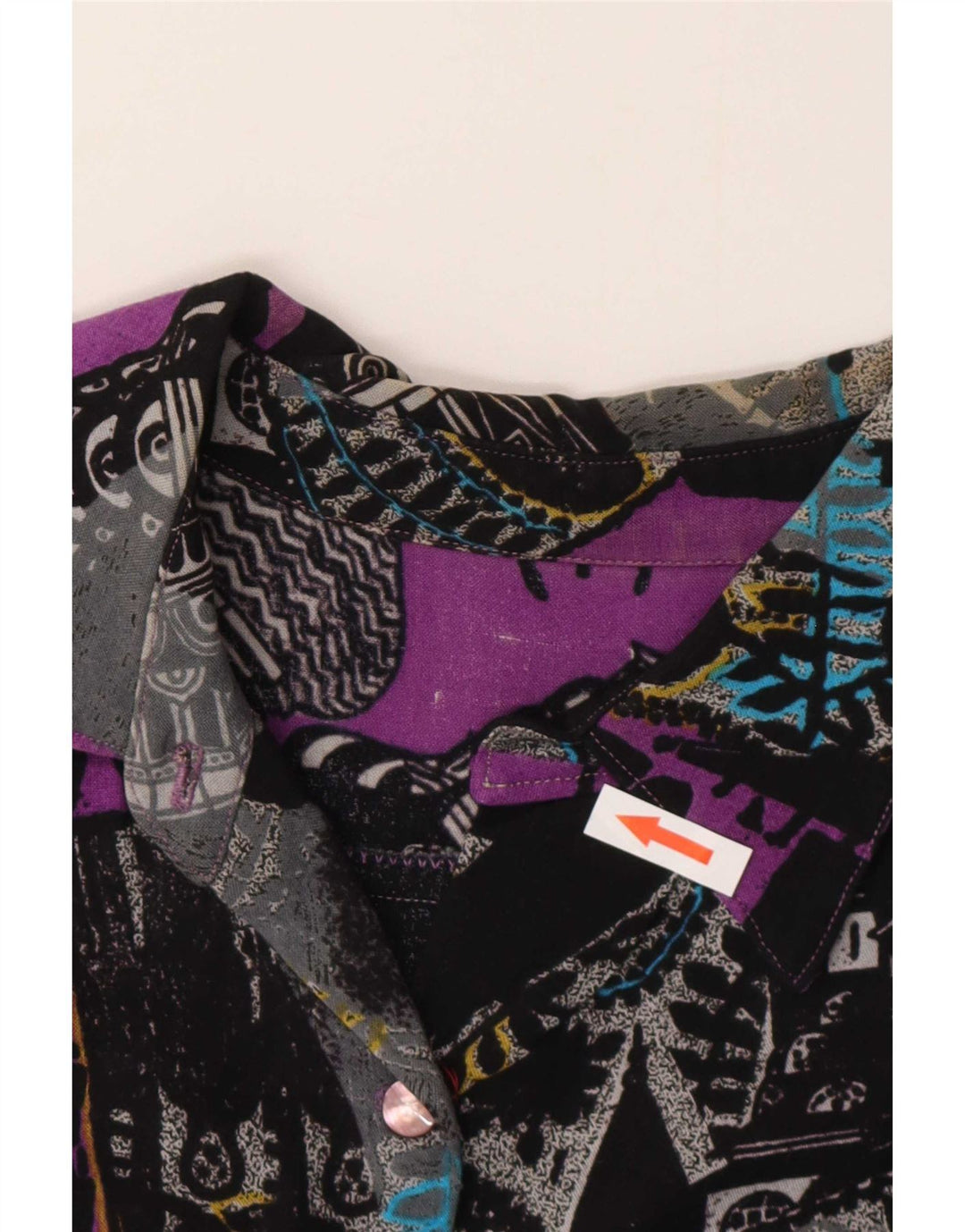 Vintage Womens Abstract Pattern Shirt UK 14 Medium Multicoloured