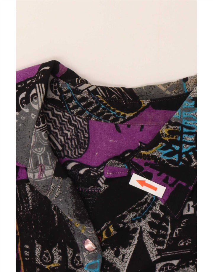Vintage Womens Abstract Pattern Shirt UK 14 Medium Multicoloured