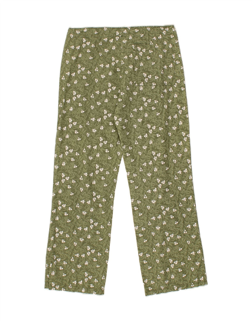 WOOLRICH Womens Straight Chino Trousers W32 L29 Green Floral Vintage Woolrich and Second-Hand Woolrich from Messina Hembry 