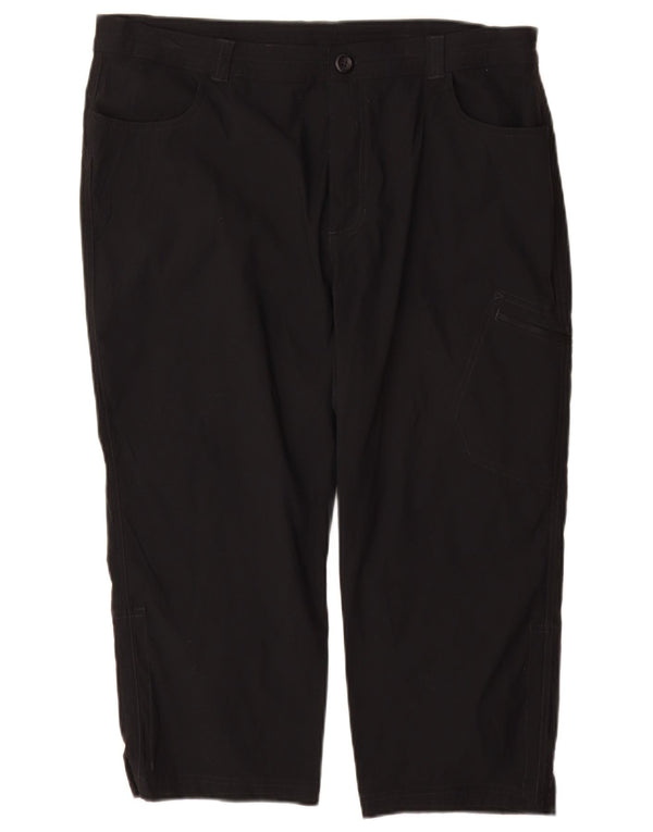 Eddie Bauer Womens Cargo Capri Trousers US 16 2XL W38 L21 Black Nylon