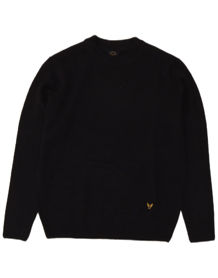 Avirex Mens Crew Neck Jumper Sweater Large Navy Blue Acrylic