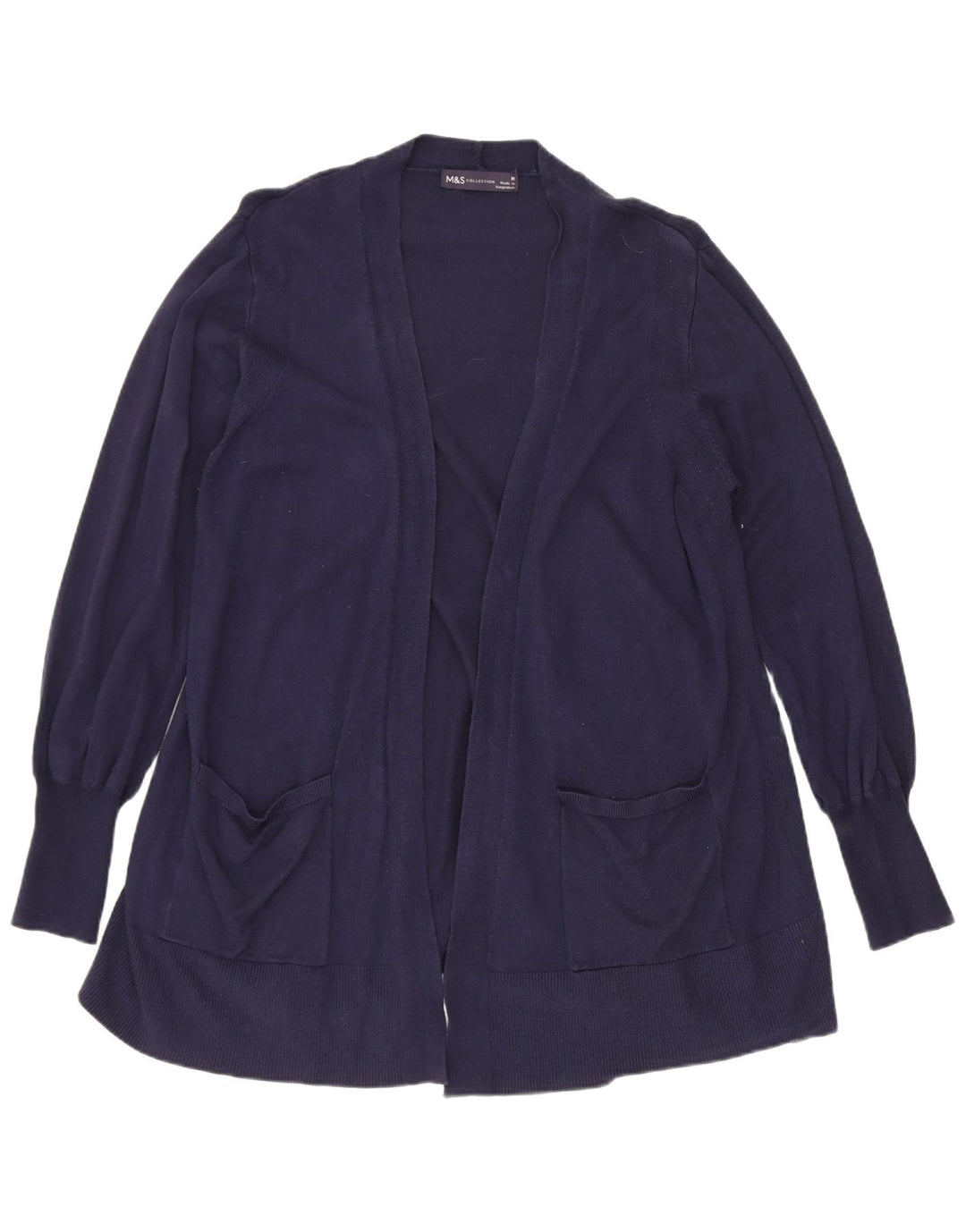 Marks & Spencer Womens Longline Cardigan Sweater Medium Navy Blue