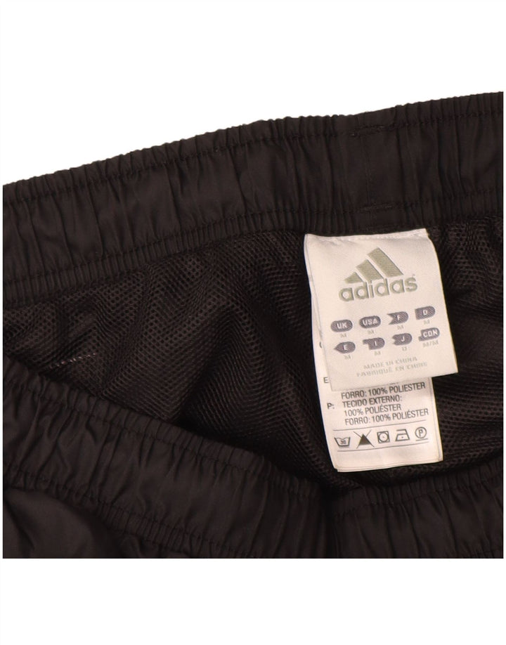 Adidas Mens Tracksuit Trousers Medium Black Polyester