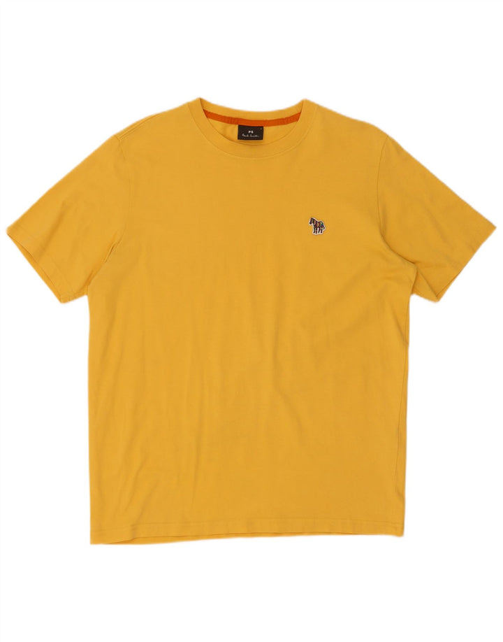 Paul Smith Mens T-Shirt Top Medium Yellow Cotton