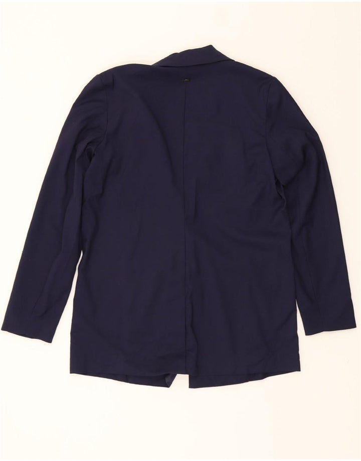 ARMANI EXCHANGE Womens 1 Button Blazer Jacket US 8 Medium Navy Blue Vintage Armani Exchange and Second-Hand Armani Exchange from Messina Hembry 
