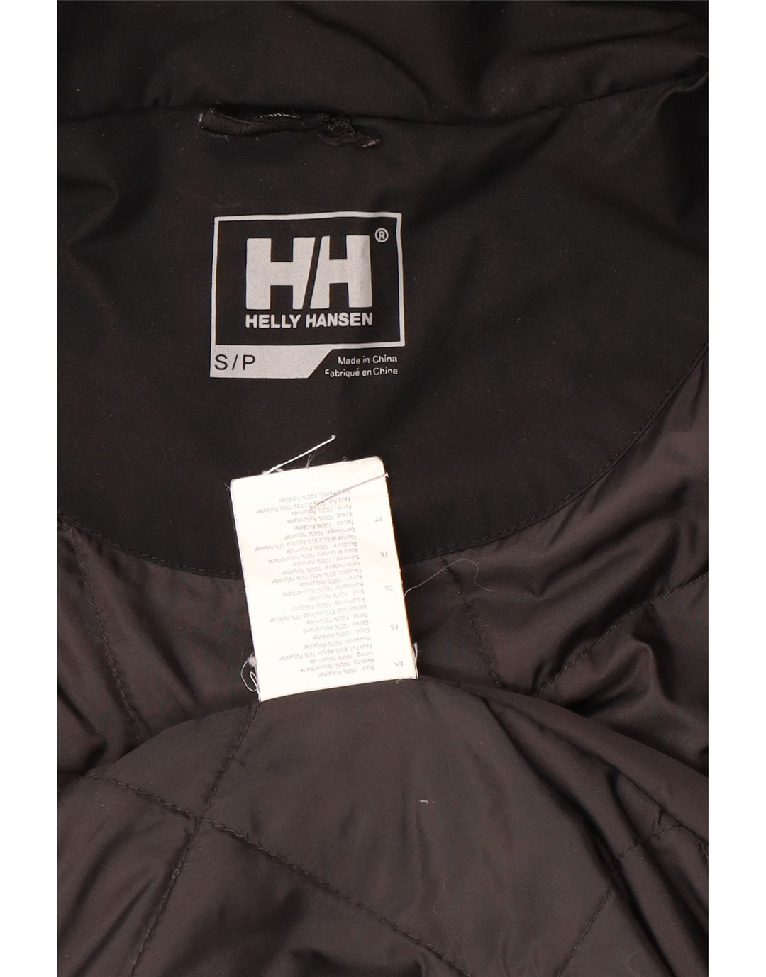 Helly Hansen Mens Hooded Parka Jacket UK 36 Small Black Polyester
