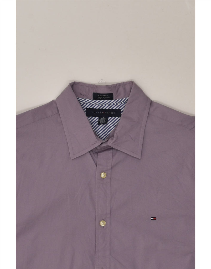 TOMMY HILFIGER Mens Custom Fit Shirt Medium Purple Cotton | Vintage Tommy Hilfiger | Thrift | Second-Hand Tommy Hilfiger | Used Clothing | Messina Hembry 