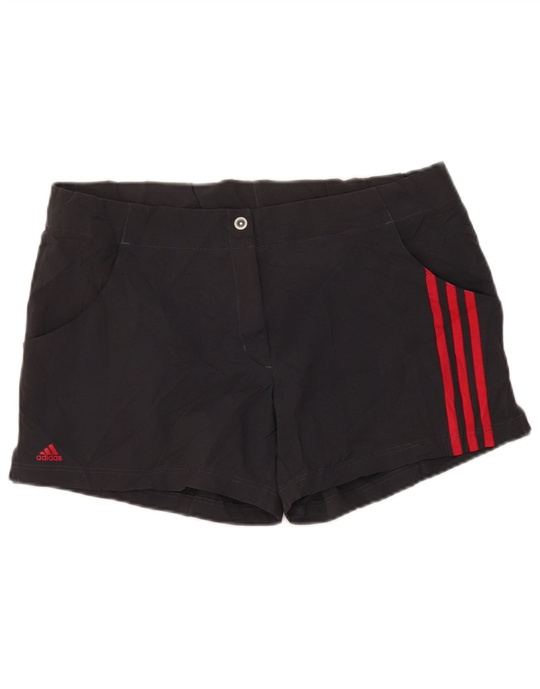 Adidas Womens Climalite Casual Shorts UK 12 Medium W34  Grey Polyester