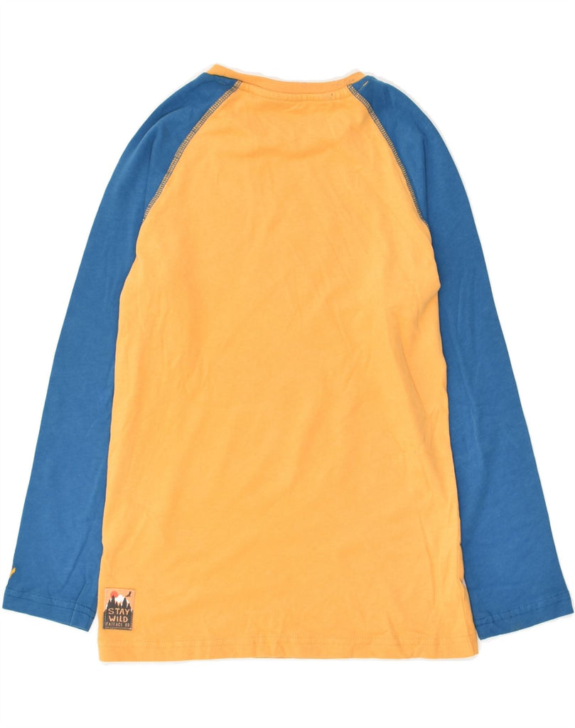 FAT FACE Boys Graphic Top Long Sleeve 9-10 Years Yellow Colourblock Cotton | Vintage Fat Face | Thrift | Second-Hand Fat Face | Used Clothing | Messina Hembry 