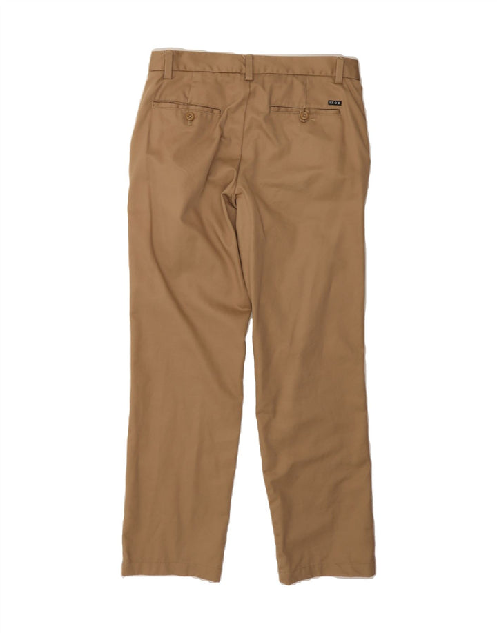 IZOD Mens Slim Chino Trousers W30 L30 Brown Cotton Vintage Izod and Second-Hand Izod from Messina Hembry 