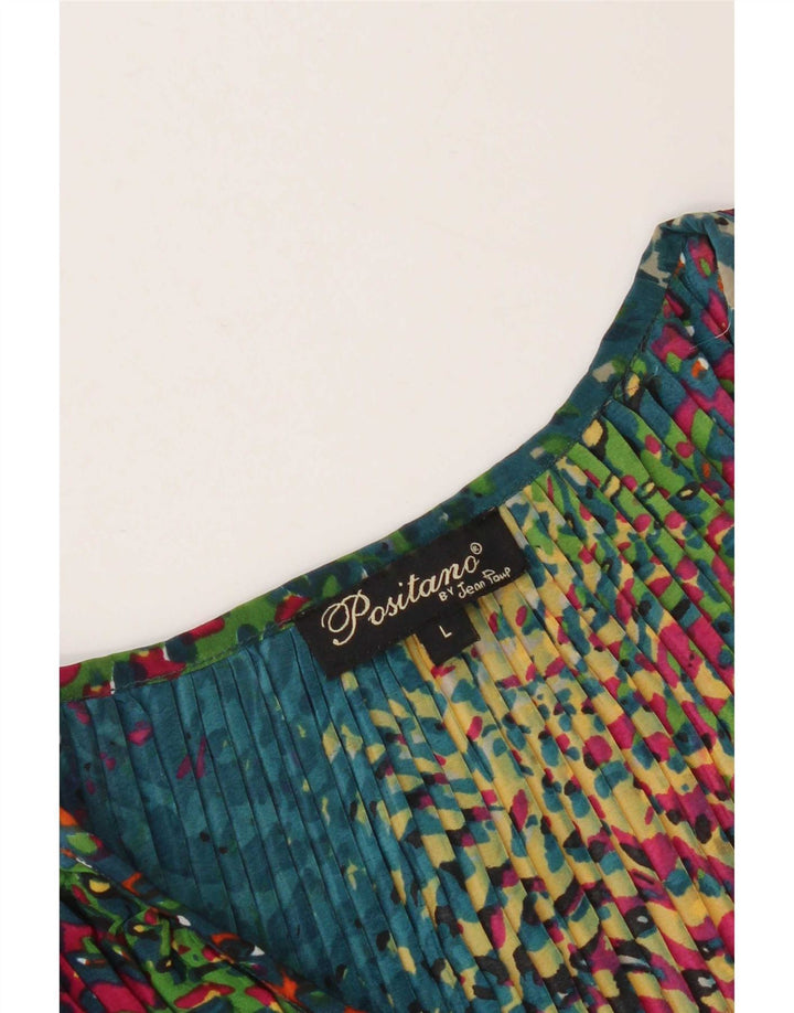 Positano by Jean Paul Womens Abstract Pattern A-Line Dress UK 16 Large Mult