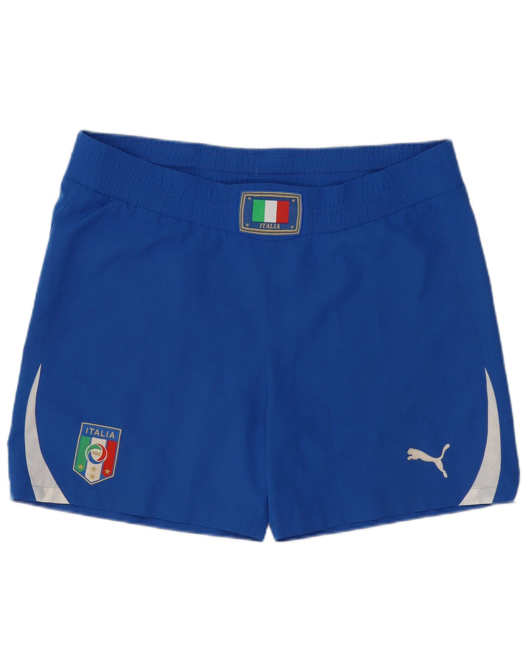 Puma Mens Italia Graphic Sport Shorts Large Blue Polyester