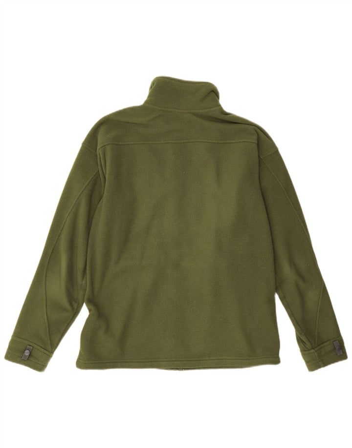 The North Face Mens Fleece Jacket UK 36 Small Green Polyester