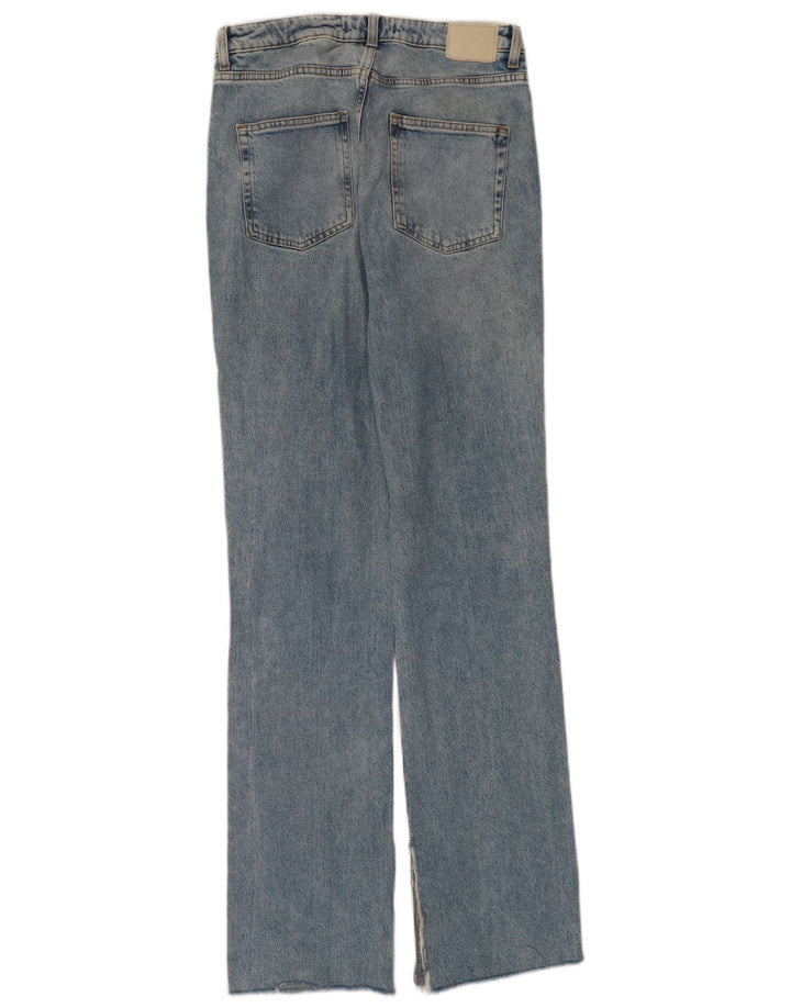 Zara Womens Distressed Straight Jeans EU 38 Small W28 L33 Blue Cotton