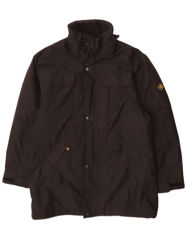 Roadsign Mens Windbreaker Coat UK 46 3XL Black Polyester