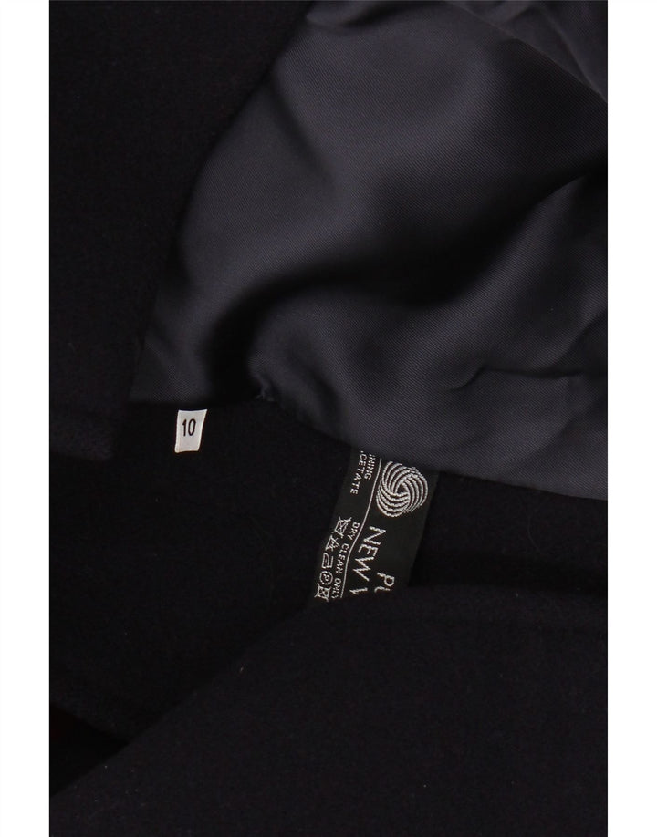 JIMMY HOURIHAN Womens Dublin Oversized Overcoat UK 10 Small  Navy Blue Vintage Jimmy Hourihan and Second-Hand Jimmy Hourihan from Messina Hembry 