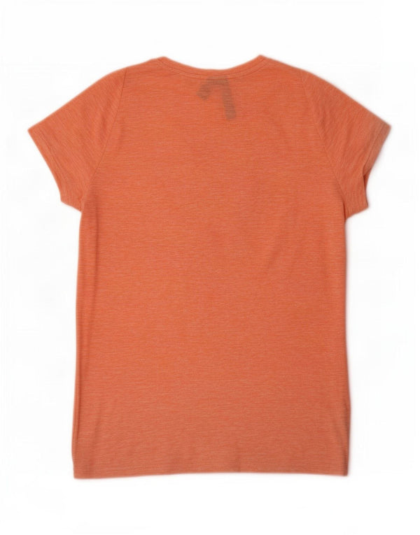 Adidas Womens Graphic T-Shirt Top UK 16/18 Large Orange Flecked Polyester