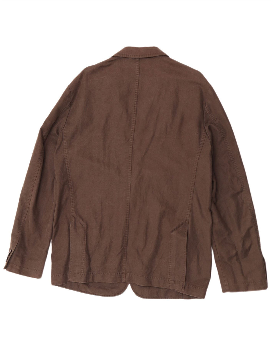Hugo Boss Mens 2 Button Blazer Jacket EU 52 XL Brown Linen