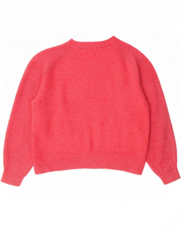 Marks & Spencer Womens Crew Neck Jumper Sweater UK 14 Medium Pink Flecked