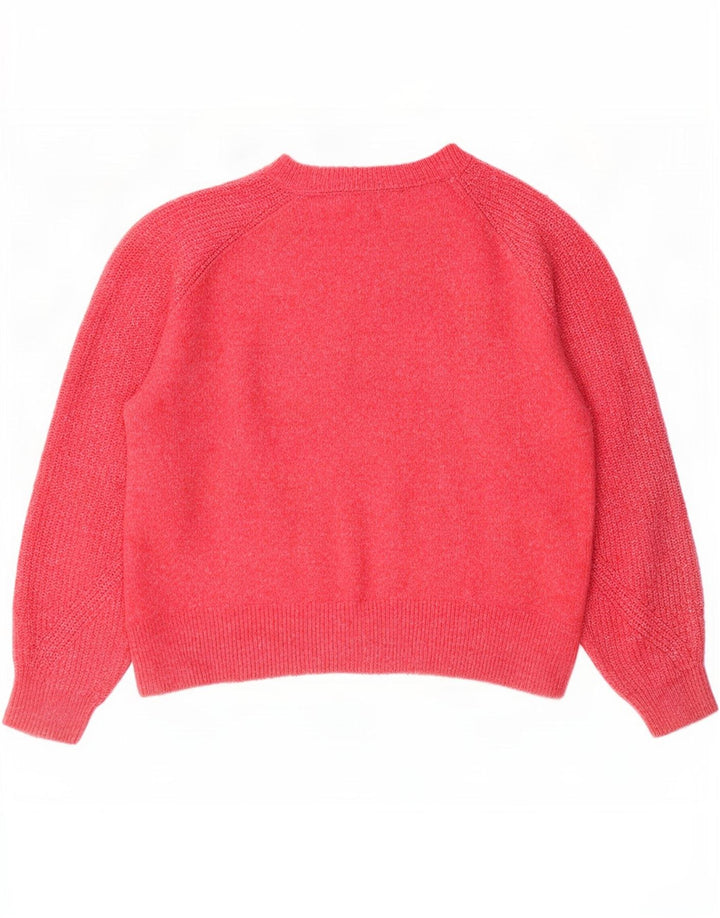 Marks & Spencer Womens Crew Neck Jumper Sweater UK 14 Medium Pink Flecked