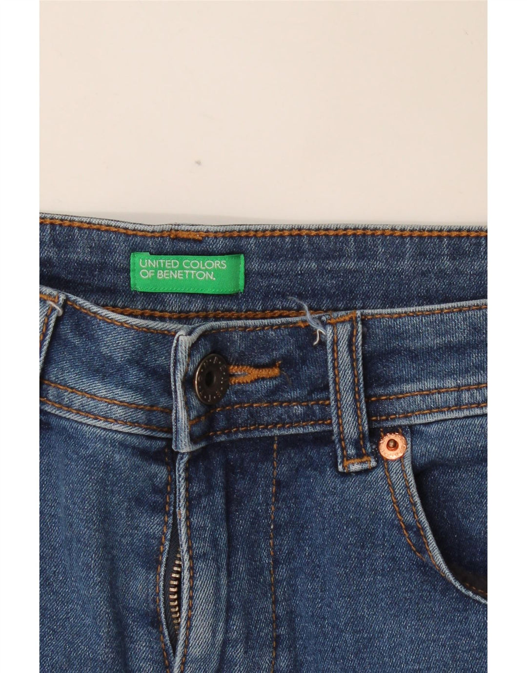 BENETTON Womens Denim Shorts W30 Medium Blue